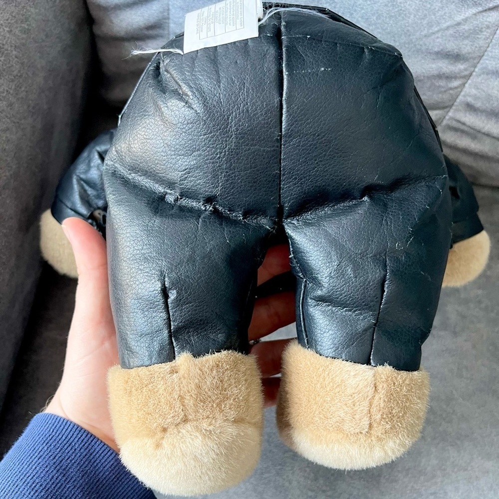 Ganz Vintage 1992 Marlo Brando Plush Teddy bear Stuffed Animal Biker Collectible - Picture 4 of 8
